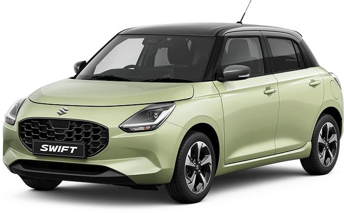 Suzuki finished in Cool Yello w. Mineral Grey Roof