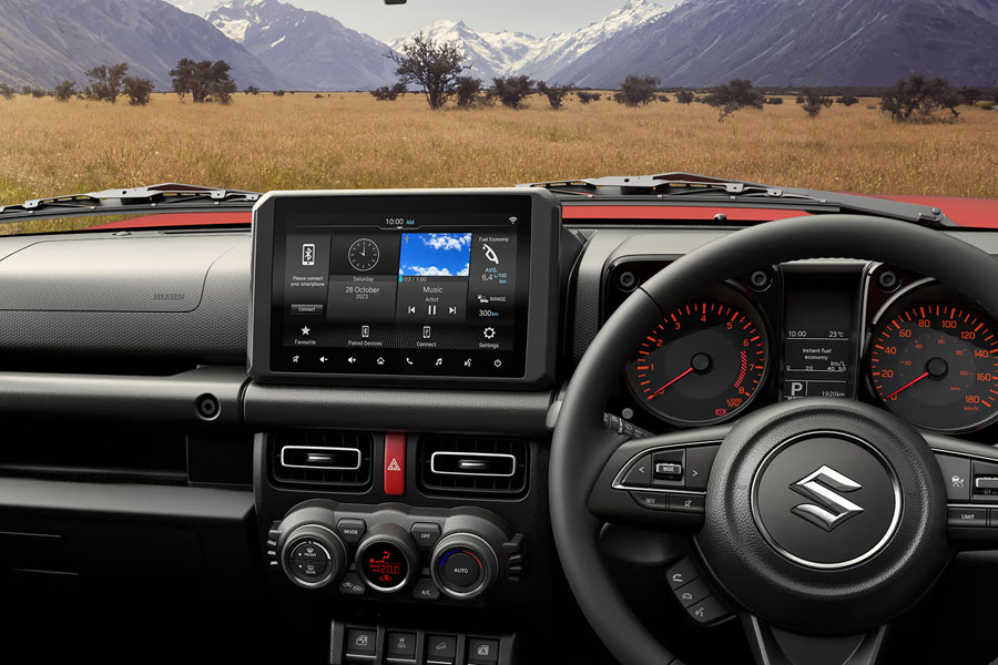 Interior design on a Suzuki Jimny Safari edition
